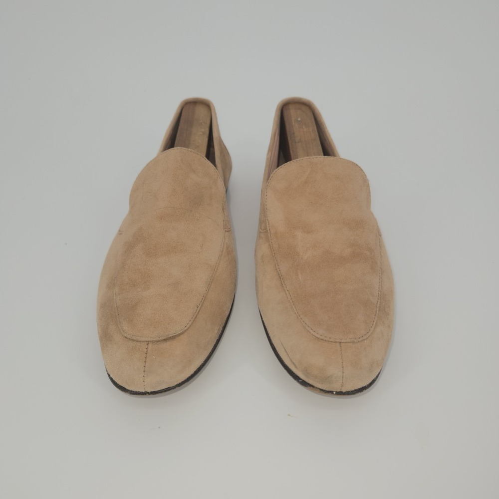 J. Crew Cleo Tan Suede Leather Driving Shoes Flats Loafers Women's Size 9 M - Picture 2 of 11